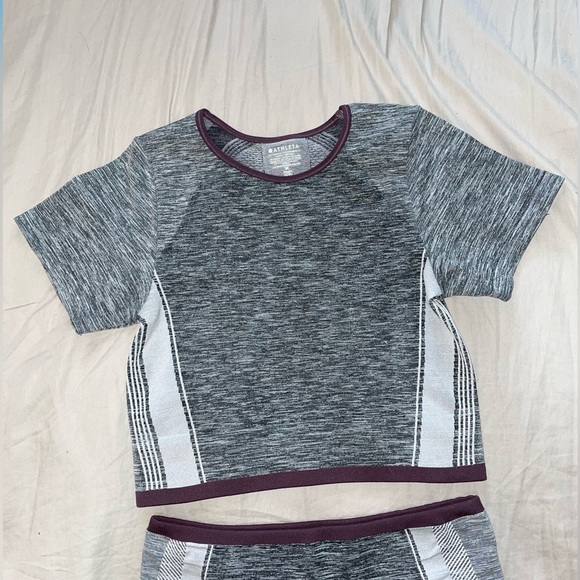 Athleta Impact Crop Tee and Impact Shorts Workout Set - Picture 2 of 5